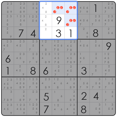 sudoku candidate identification